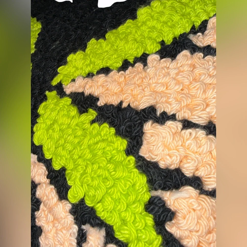Zadora Butterfly Pillow Teen Home Decorative Green Orange Black Tan 18 in. NWT